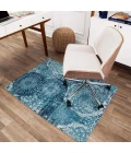 Anji Mountain 40" x 54" Maldives Blue & Ivory 1/4" Rug'd Chair Mat ®