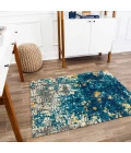 Anji Mountain 40" x 54" Bilbao Blue & Orange 1/2" Rug'd Chair Mat ®