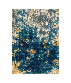 Anji Mountain Anji Mountain 40" x 54" Bilbao Blue & Orange Rug