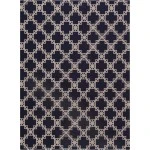 Anji Mountain 36 in. X 48 in. Aberdeen Navy Blue & Tan 1/2 in. Rug ft. d Chair Mat 