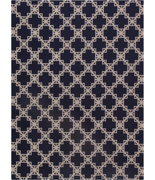 36" x 48" Aberdeen Navy Blue & Tan 1/2" Rug'd Chair Mat 