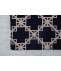 36" x 48" Aberdeen Navy Blue & Tan 1/2" Rug'd Chair Mat 