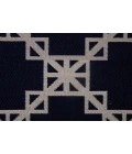 36" x 48" Aberdeen Navy Blue & Tan 1/2" Rug'd Chair Mat 