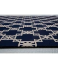 36" x 48" Aberdeen Navy Blue & Tan 1/2" Rug'd Chair Mat 