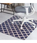 Anji Mountain 36" x 48" Aberdeen Navy Blue & Tan 1/4" Rug'd Chair Mat ®