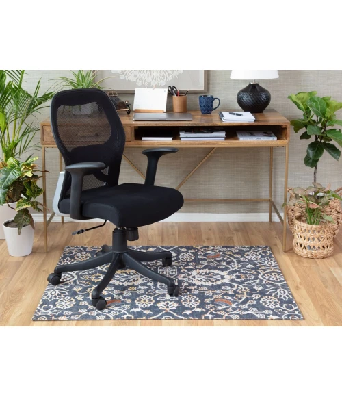 36" x 48" Robin Gray & Orange 1/2" Rug'd Chair Mat 