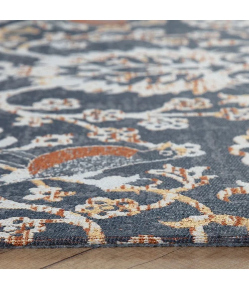 36" x 48" Robin Gray & Orange 1/2" Rug'd Chair Mat 