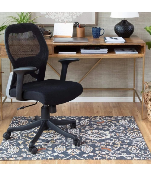 Anji Mountain 40" x 54" Robin Gray & Orange 1/4" Rug'd Chair Mat ®