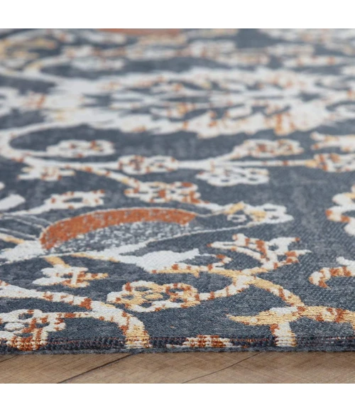 Anji Mountain 40" x 54" Robin Gray & Orange 1/4" Rug'd Chair Mat ®