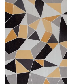 Anji Mountain 36 in. X 48 in. Figueres Yellow & Gray 1/2 in. Rug ft. d Chair Mat 