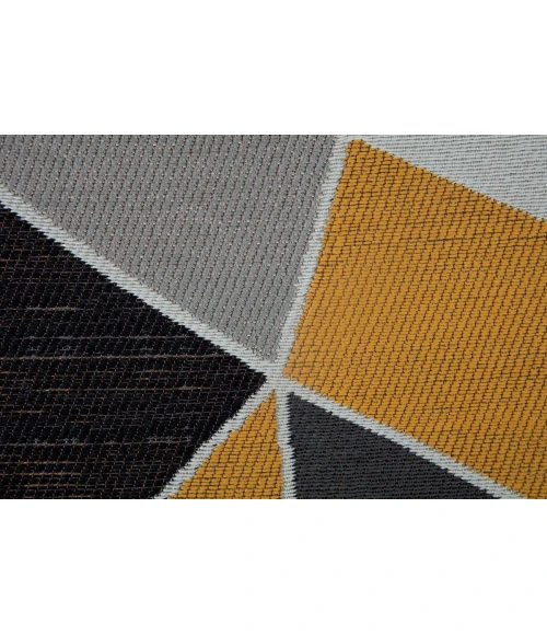 36" x 48" Figueres Yellow & Gray 1/2" Rug'd Chair Mat 