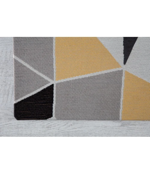 36" x 48" Figueres Yellow & Gray 1/2" Rug'd Chair Mat 