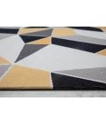 36" x 48" Figueres Yellow & Gray 1/2" Rug'd Chair Mat 