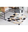 36" x 48" Figueres Yellow & Gray 1/2" Rug'd Chair Mat 