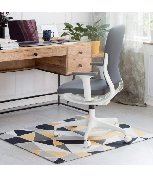 Anji Mountain 36" x 48" Figueres Yellow & Gray 1/4" Rug'd Chair Mat ®