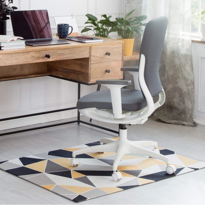 Anji Mountain 36" x 48" Figueres Yellow & Gray 1/4" Rug'd Chair Mat ®