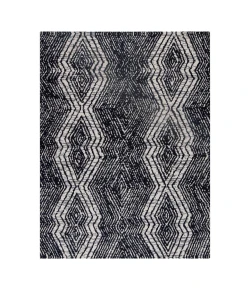 Anji Mountain Anji Mountain 36" x 48" Smiljan Distressed Diamond Black and White Rug