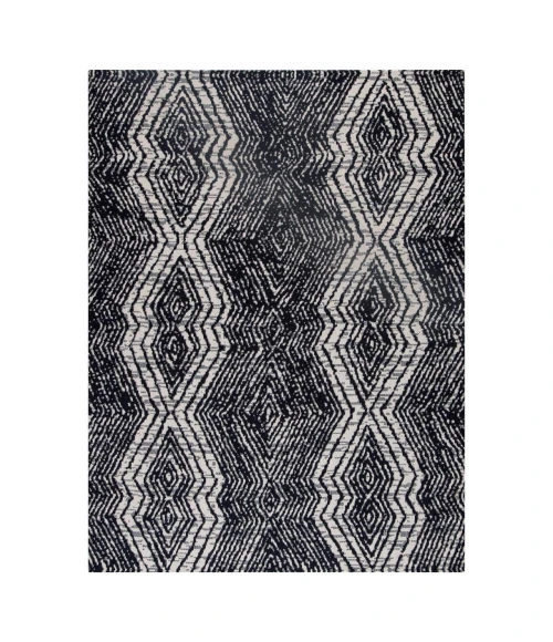Anji Mountain 36" x 48" Smiljan Black & White 1/4" Rug'd Chair Mat ®