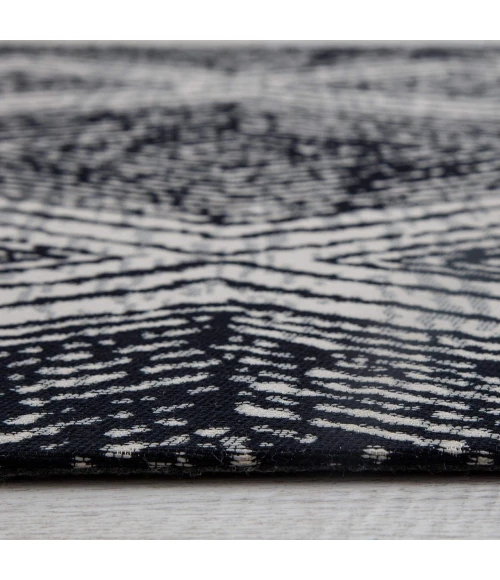 Anji Mountain 36" x 48" Smiljan Black & White 1/4" Rug'd Chair Mat ®