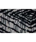 36" x 48" Smiljan Black & White 1/2" Rug'd Chair Mat 