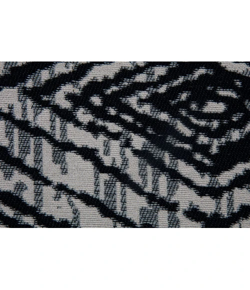 36" x 48" Smiljan Black & White 1/2" Rug'd Chair Mat 