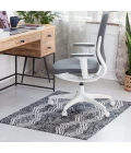 Anji Mountain 36" x 48" Smiljan Black & White 1/4" Rug'd Chair Mat ®