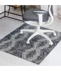 Anji Mountain 36" x 48" Smiljan Black & White 1/4" Rug'd Chair Mat ®