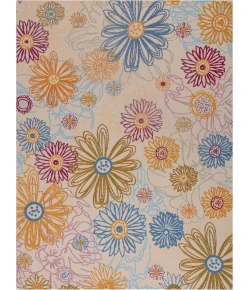 Anji Mountain 36 in. X 48 in. Keukenhof Cream & Multi 1/2 in. Rug ft. d Chair Mat 