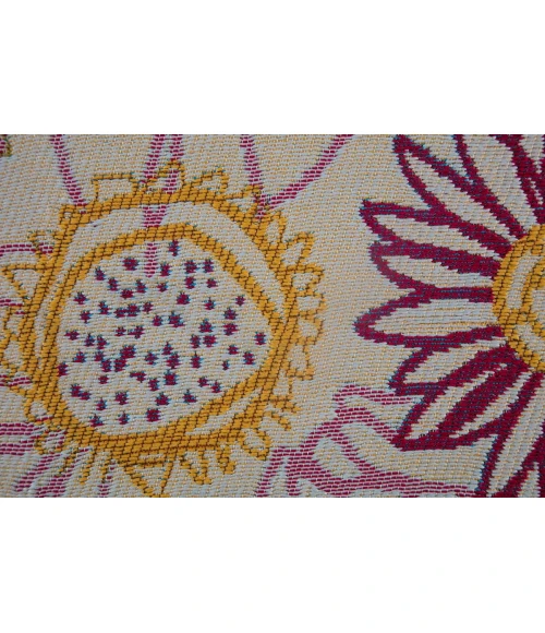 36" x 48" Keukenhof Cream & Multi 1/2" Rug'd Chair Mat 