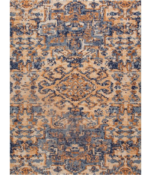 36" x 48" Onondaga Blue & Orange 1/2" Rug'd Chair Mat 