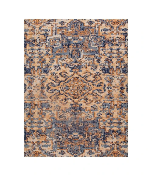 Anji Mountain 40" x 54" Onondaga Blue & Orange 1/2" Rug'd Chair Mat ®