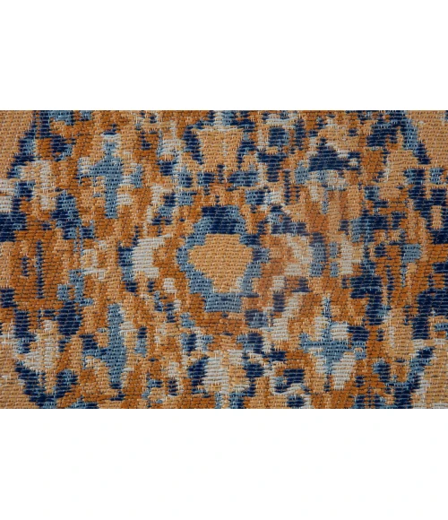 36" x 48" Onondaga Blue & Orange 1/2" Rug'd Chair Mat 