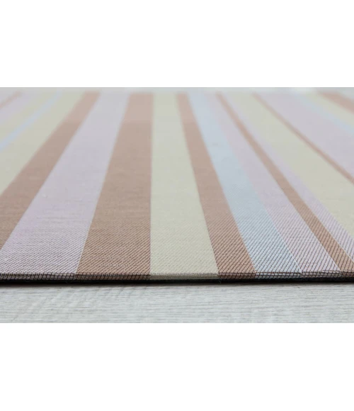 36" x 48" Avalon Blue & Brown 1/2" Rug'd Chair Mat 