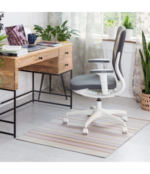 Anji Mountain 36" x 48" Avalon Blue & Brown 1/4" Rug'd Chair Mat ®