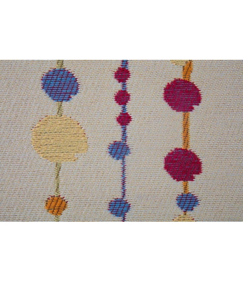 36" x 48" Del Marcos Ivory & Multi 1/2" Rug'd Chair Mat 