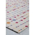 36" x 48" Del Marcos Ivory & Multi 1/2" Rug'd Chair Mat 