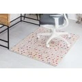 36" x 48" Del Marcos Ivory & Multi 1/2" Rug'd Chair Mat 