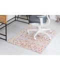 36" x 48" Del Marcos Ivory & Multi 1/2" Rug'd Chair Mat 