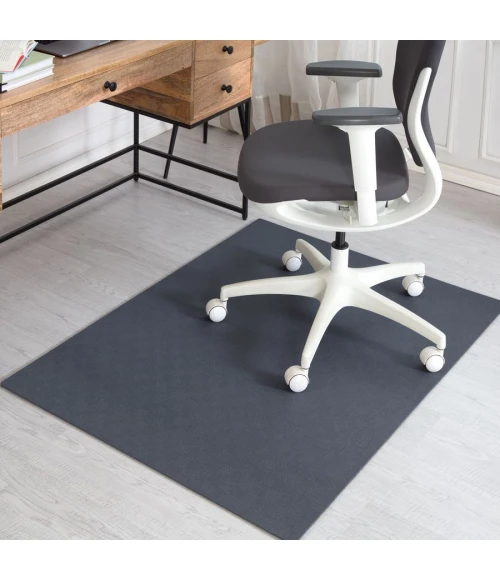 36" x 48" Beluga Gray Patterned 1/2" Rug'd Chair Mat 