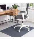 Anji Mountain 36" x 48" Beluga Gray Patterned 1/4" Rug'd Chair Mat ®