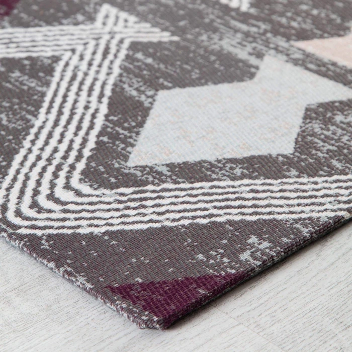 Anji Mountain 36" x 48" Sardinia Ivory & Multi 1/4" Rug'd Chair Mat ®
