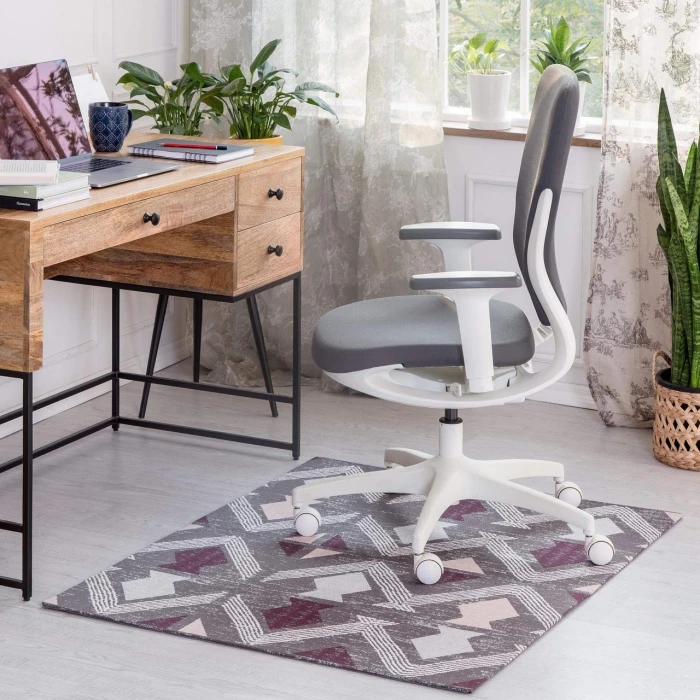 Anji Mountain 36" x 48" Sardinia Ivory & Multi 1/4" Rug'd Chair Mat ®
