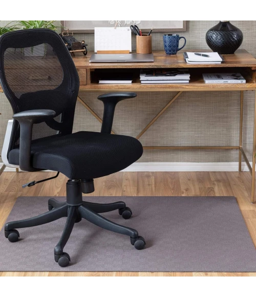 Anji Mountain 36" x 48" Tezca Brown & Gray 1/4" Rug'd Chair Mat ®