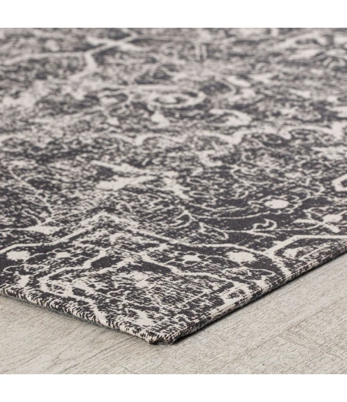 36" x 48" La Cienega Black & White 1/4" Rug'd Chair Mat 