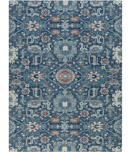 36" x 48" Alta Blue & Ivory 1/2" Rug'd Chair Mat 