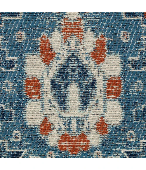 36" x 48" Alta Blue & Ivory 1/2" Rug'd Chair Mat 