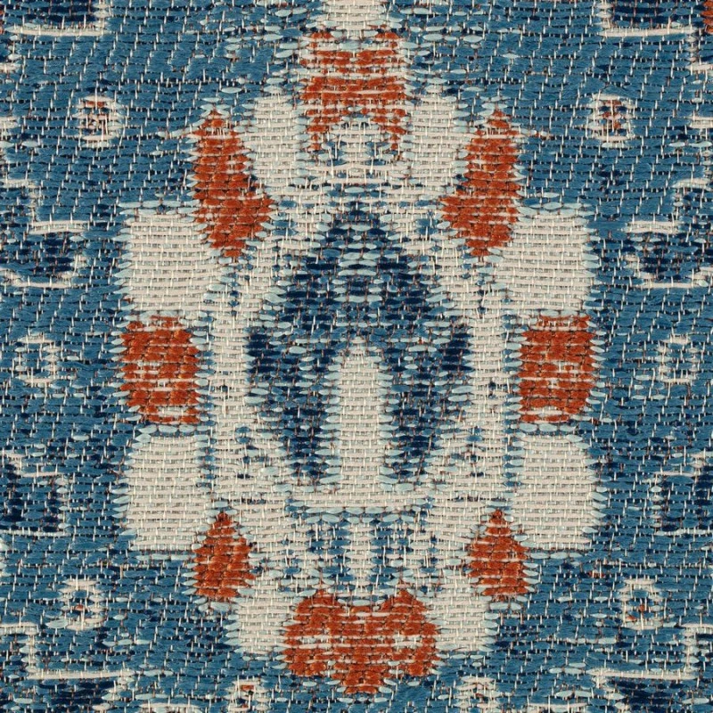 40" x 54" Alta Blue & Ivory 1/2" Rug'd Chair Mat 