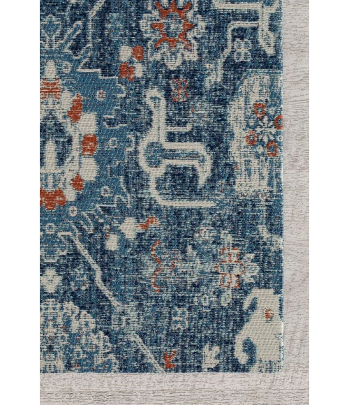 36" x 48" Alta Blue & Ivory 1/2" Rug'd Chair Mat 