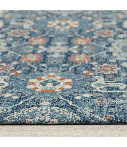 36" x 48" Alta Blue & Ivory 1/2" Rug'd Chair Mat 