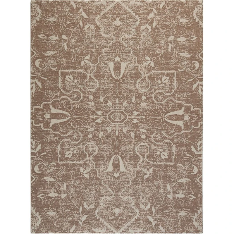 36" x 48" Tamanrasset Brown & Ivory 1/4" Rug'd Chair Mat 